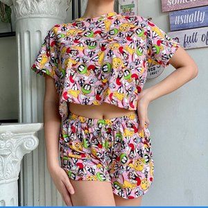 Angela Collection Tie Dye Tiktok Short & Top TT503